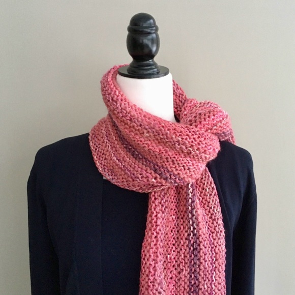 NWT Hand knitted mixed fibers scarf - Picture 2 of 8